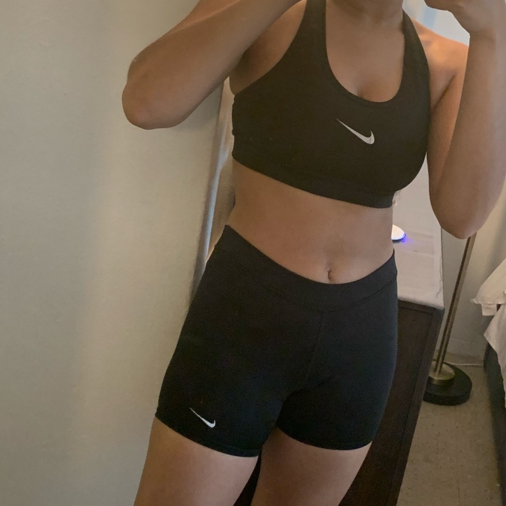 NIKE dri-fit shorts (BLCK & PURPLE)